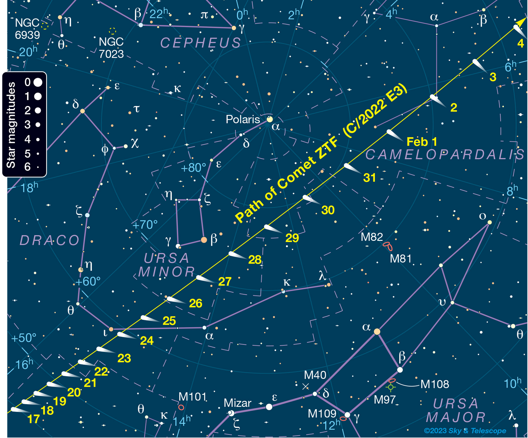 See Comet ZTF (C/2022 E3) Dash Between Big and Little Dippers Sky & Telescope Sky & Telescope