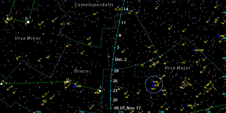 Comet ZTF V2 map