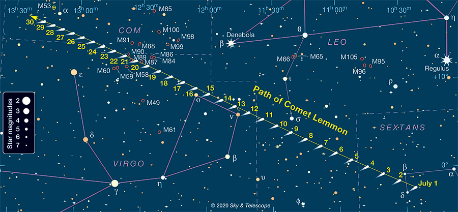 Comet Lemmon finder chart