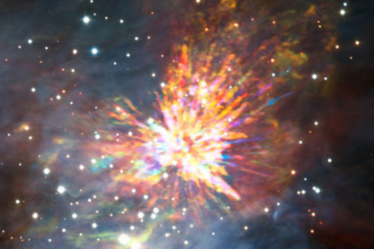 Stellar fireworks in Orion