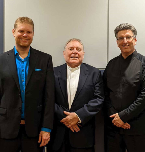 Daniel Perttu, Gerhardt Zimmermann, Jeffrey Biegel at opening night of A Planets Odyssey