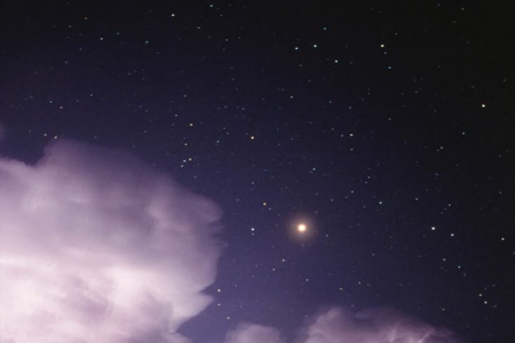 Mars and storm clouds