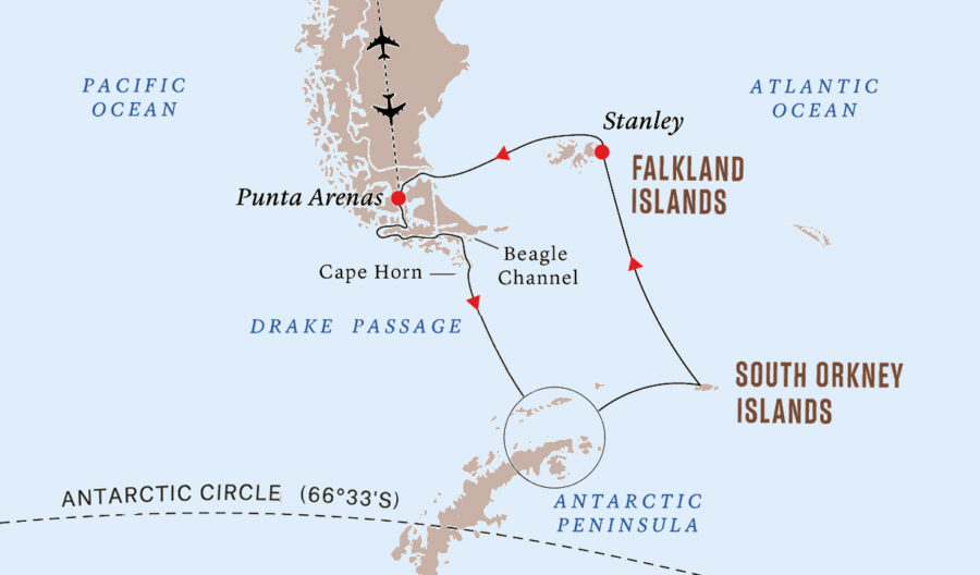 Route of eclipse cruise