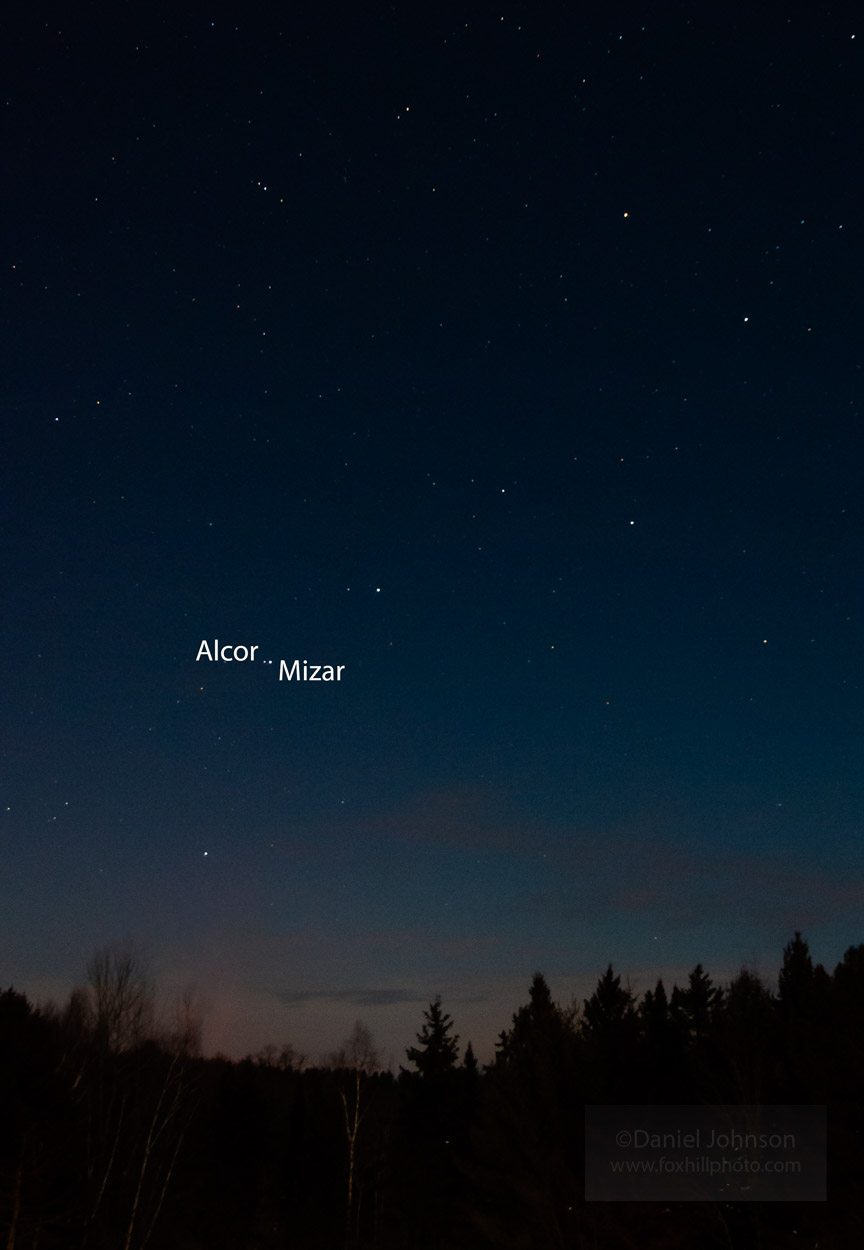 Alcor and Mizar in the Big Dipper