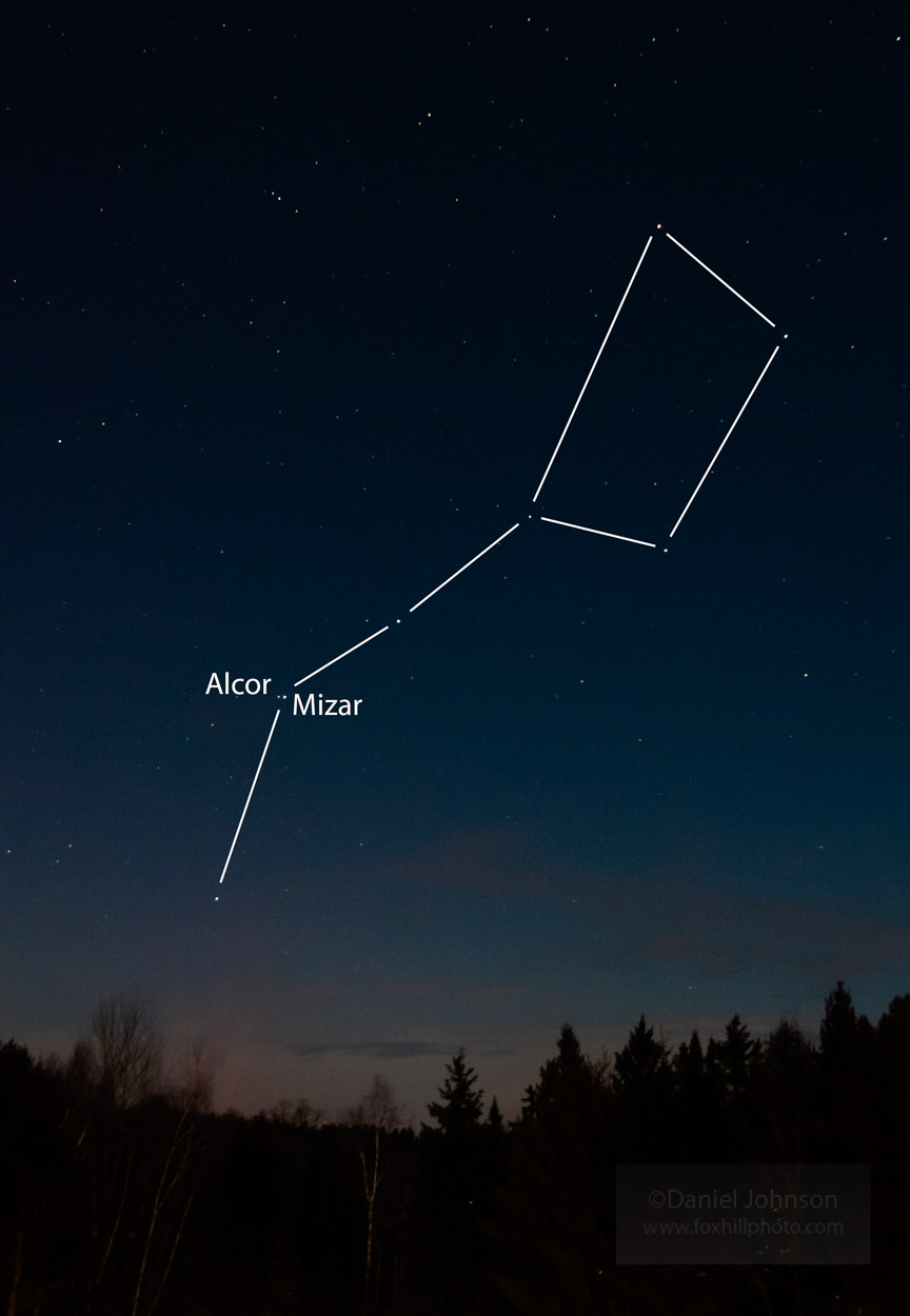 Alcor and Mizar in the Big Dipper