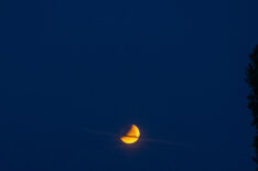 The Moon dressed like Saturn while Eclipse  