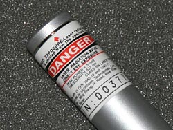 Warning Label on a laser pointer