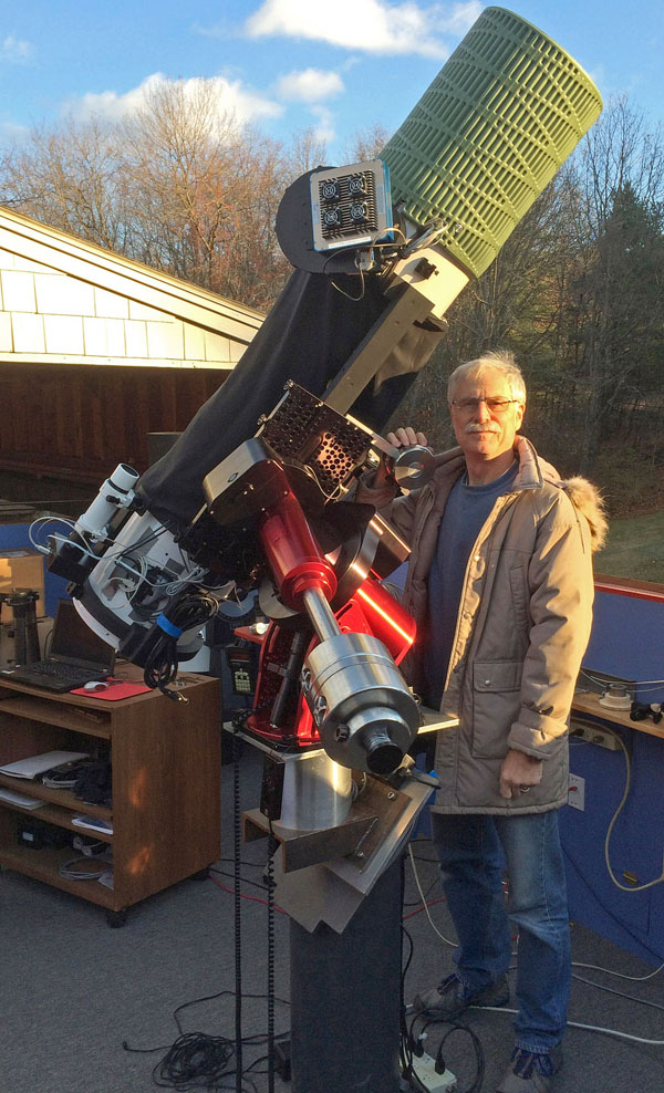 Dennis di Cicco with Paracorr telescope