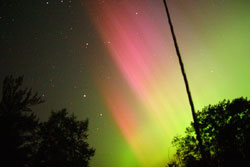 Aurora captured by a digital camera