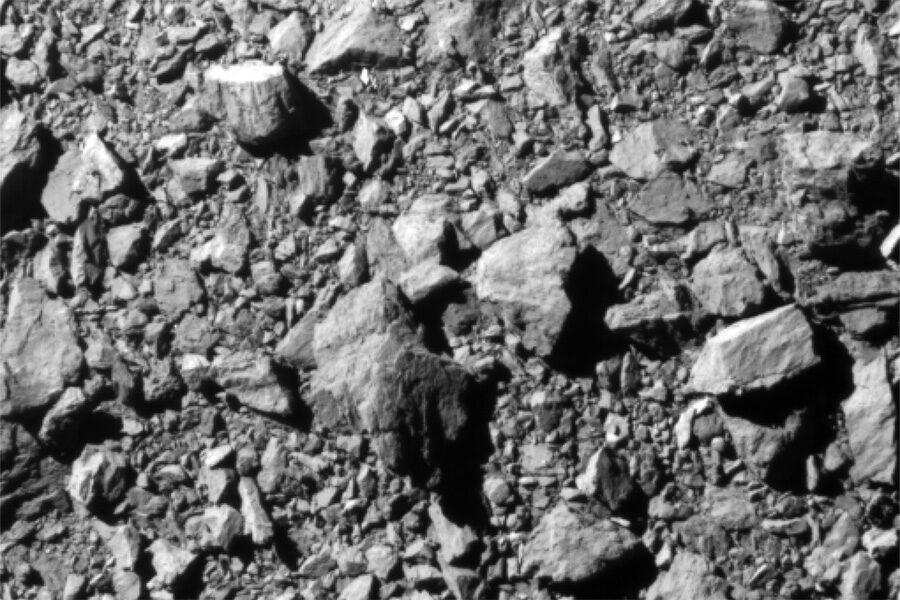 Dimorphos' rocky surface