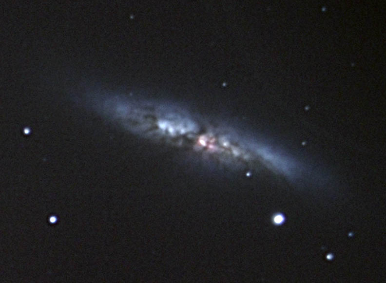 Seams of Coal in Messier 82 