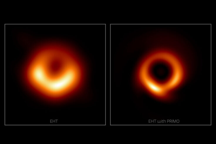 two glowing orange rings, one thick, one thin
