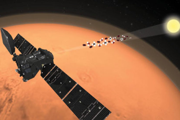 ExoMars Trace Gas Orbiter looks for methane (art)