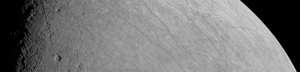 Europa's fractured icy surface, as seen by JunoCam