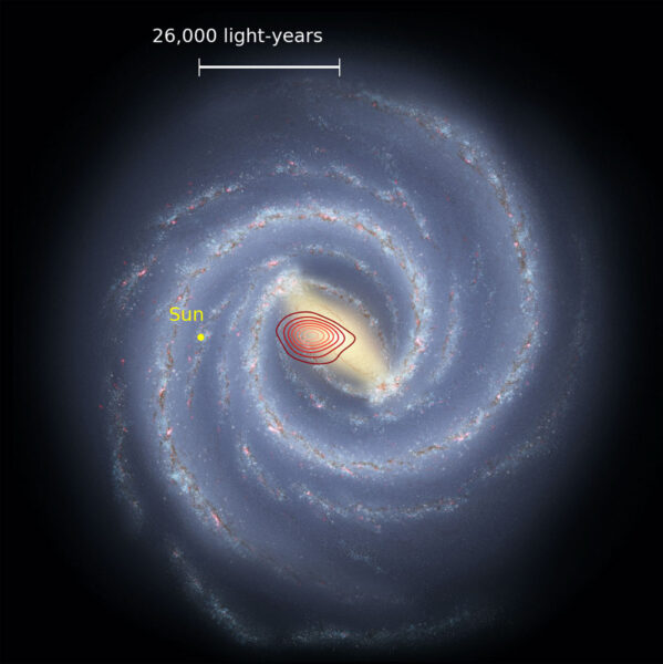 Face-on map of Heracles' remaining stars