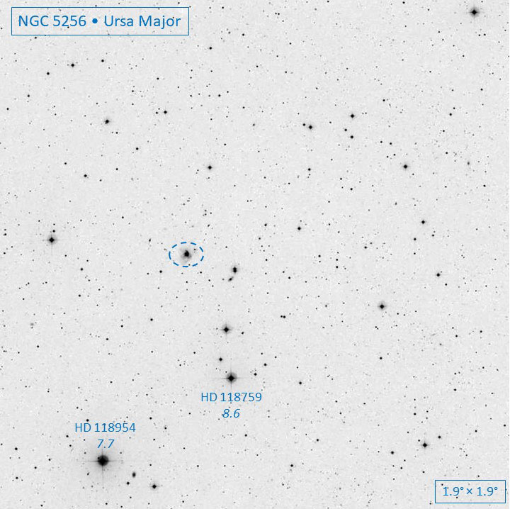 NGC 5256 Finder Chart