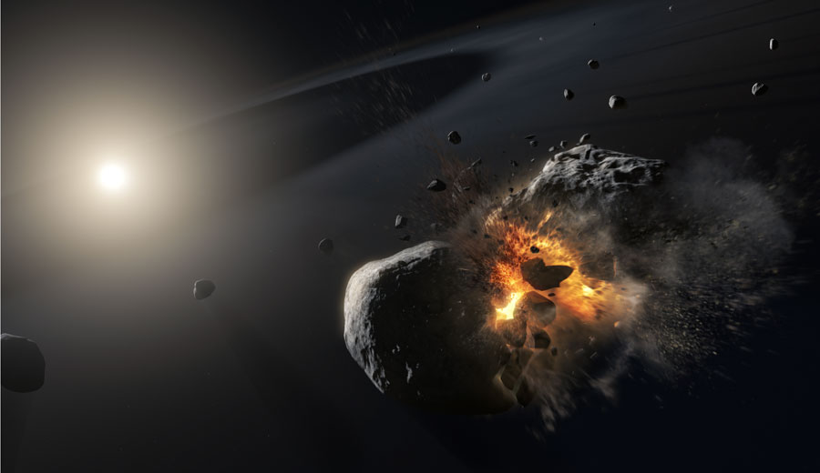 Asteroid collision