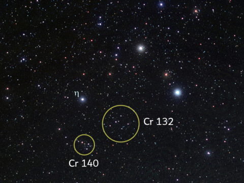 Two open star clusters