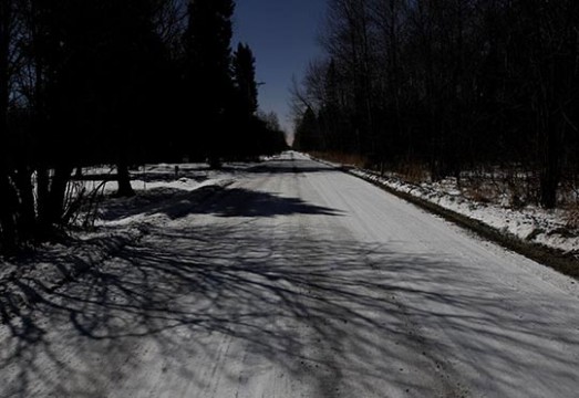 Photo taken during December's Full Moon and toned slightly to match my visual impression. Ground detail and shadows are about right, but the deep blue sky appeared gray to my eyes. Bob King