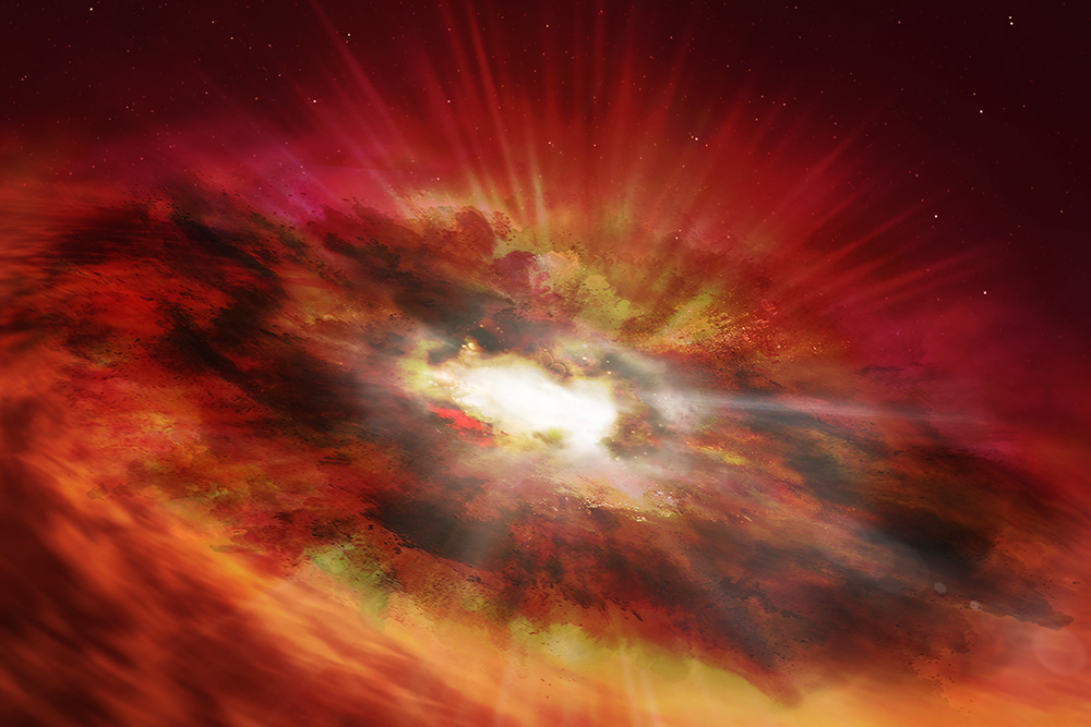 Hubble Image Reveals Possible Harbinger of Quasars