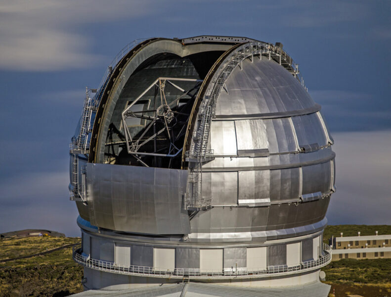 Gran Telescopio Canarias with open dome