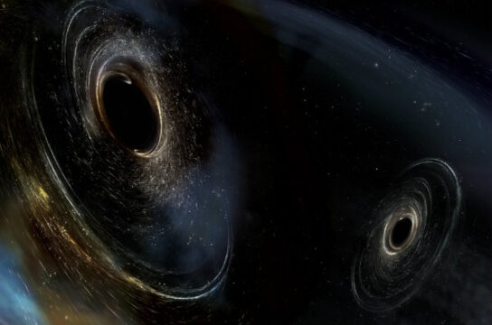 Illustration of black hole merger