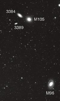 Galaxy field north of M95-M96.
