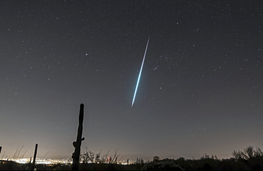 Geminid meteor over Tucson