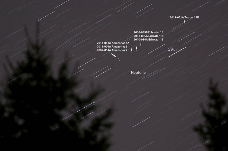 Viewing satellites hot sale with a telescope