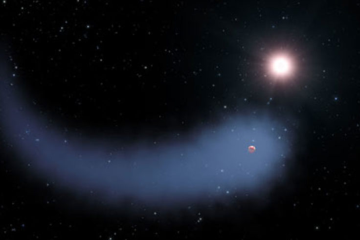 Gliese 436b with a comet-like tail