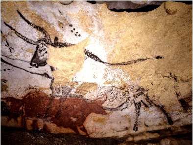 Bull and the Pleiades painted in the Lascaux caves