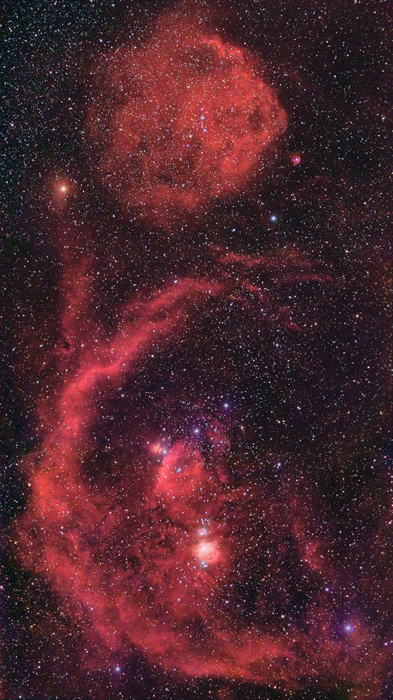 Orion clouds in hydrogen alpha