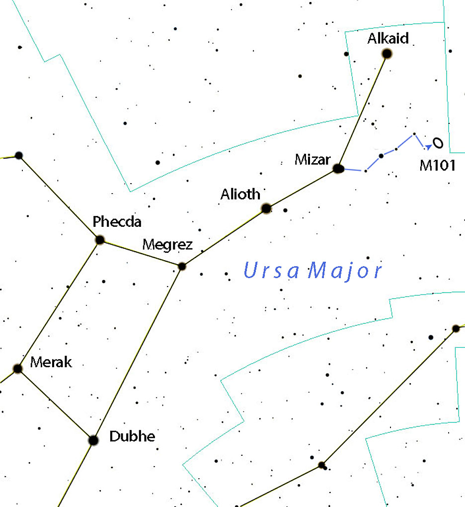 M101 finder map