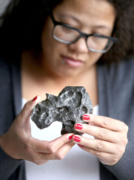 Holding a meteorite