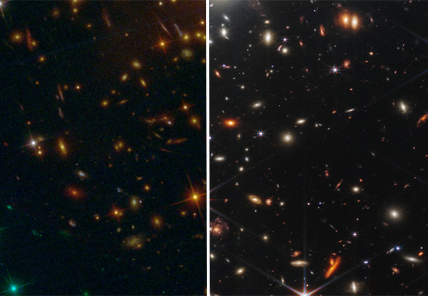 Hubble vs Webb comparison