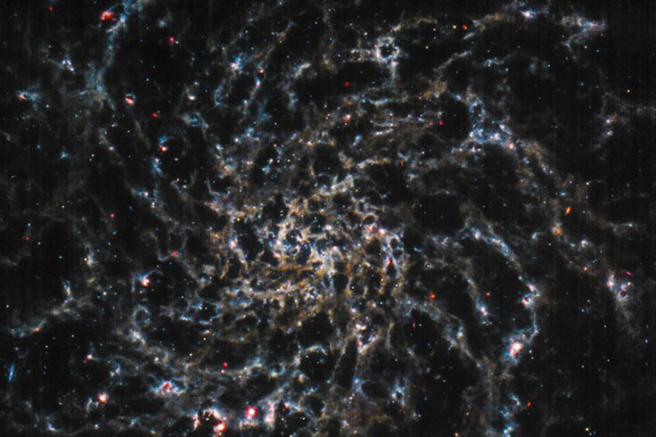 Infrared view of delicate spiral galaxy IC 5332