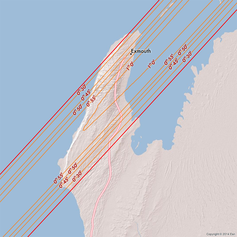 Western Australia eclipse path