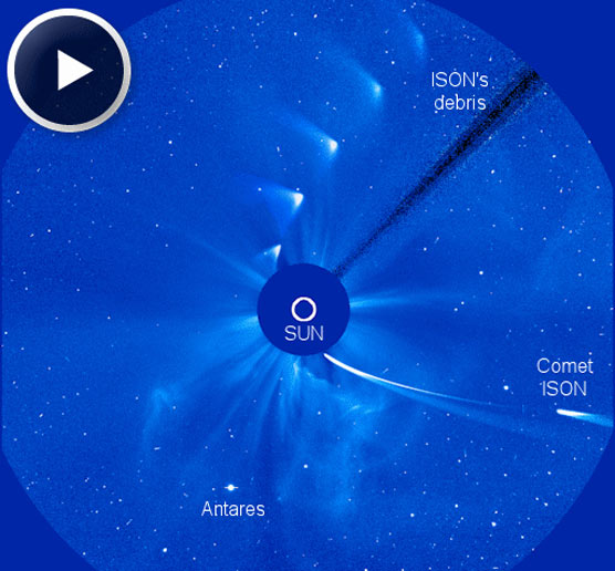 Comet ISON's perihelion parabola
