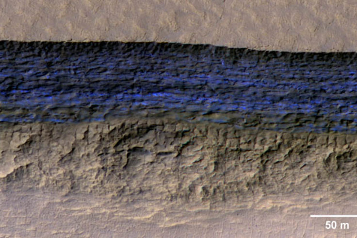 Ice cliff on Mars