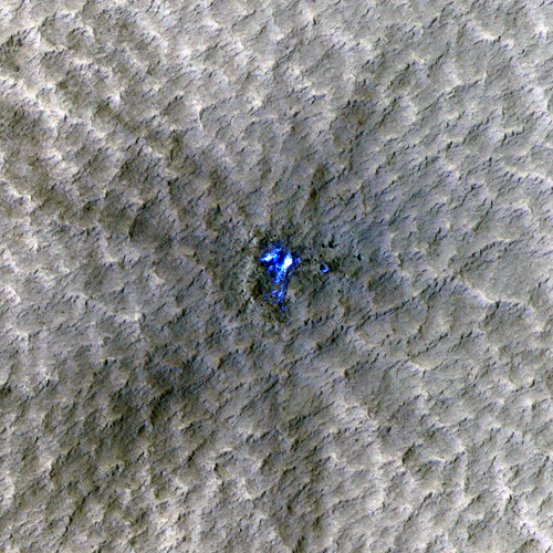 Icy Martian Crater