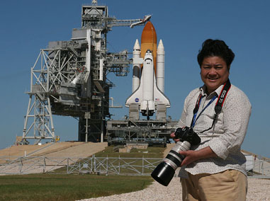 Imelda and Space Shuttle Discovery