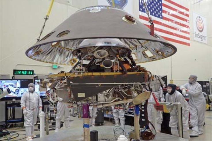 Insight stowed for launch
