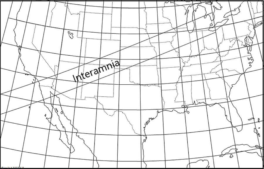 Interamnia visibility map