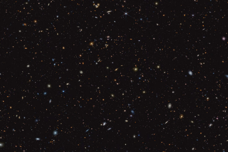 Galaxies spot a black field