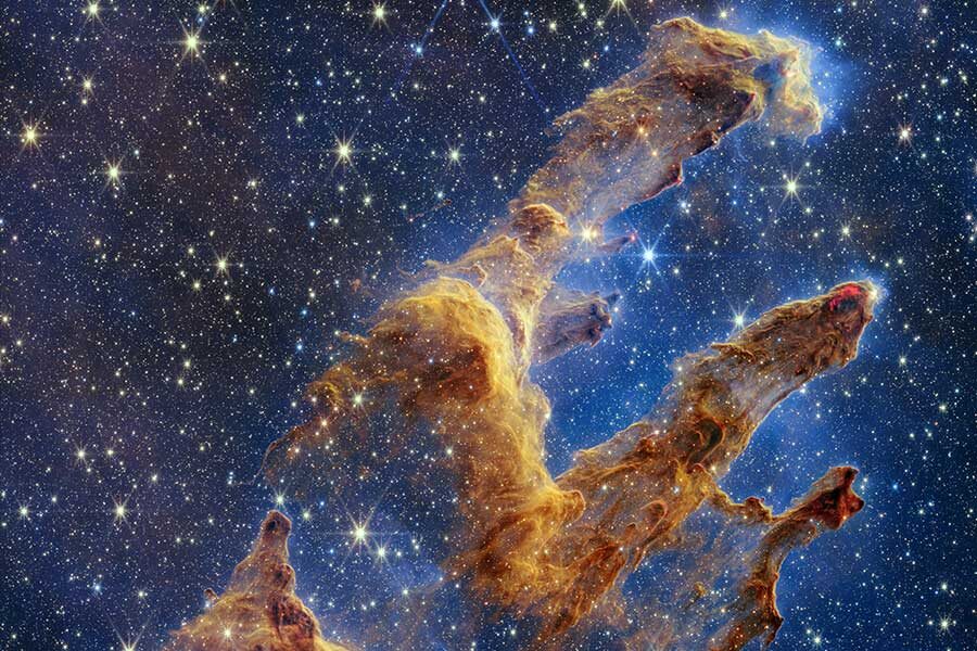 Pillars of Creation at infrared wavelengths