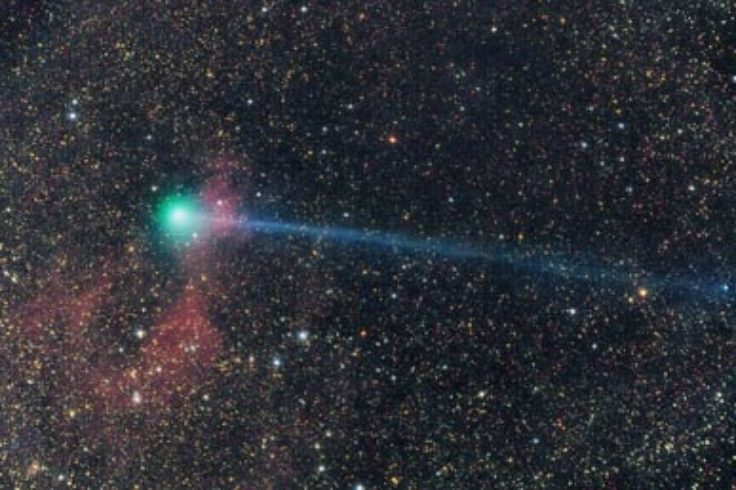 Comet and nebula - near and far