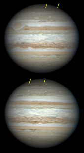 Jupiter impact on August 19, 2009