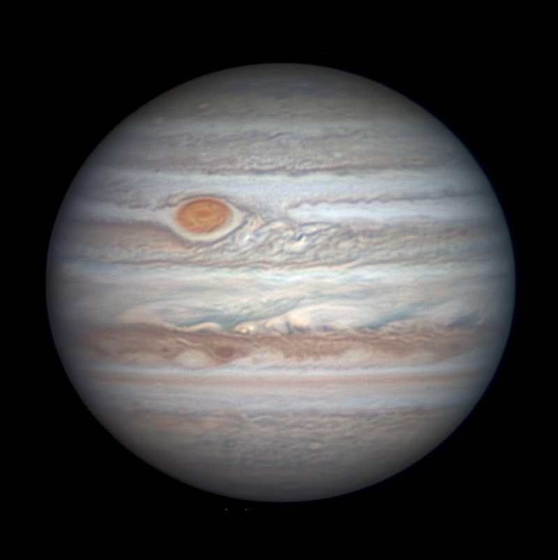 Jupiter with Great Red Spot on May 1, 2018