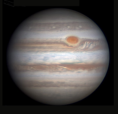 Jupiter with Great Red Spot on Nov. 29, 2015