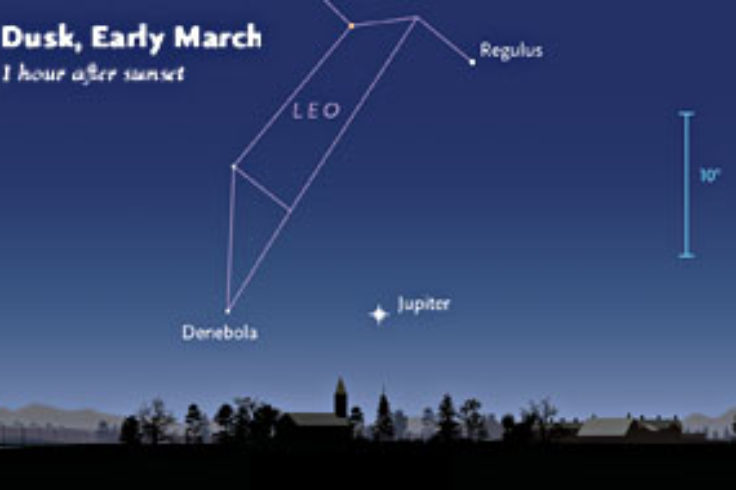 Jupiter and Leo in early March